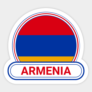 Armenia Country Badge - Armenia Flag Sticker